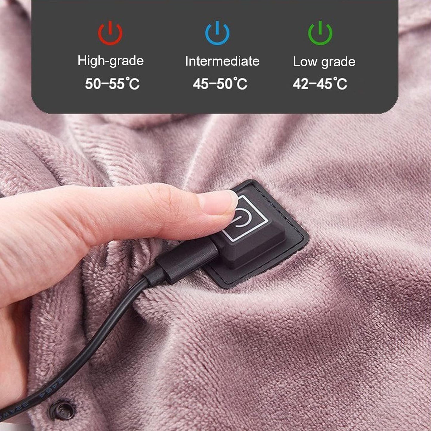 GREENWISH USB Heated Shawl, Electric Lap Blanket Throw, Warm Flannel Pad for Winter Home Office Car, 55 X 32 Inch