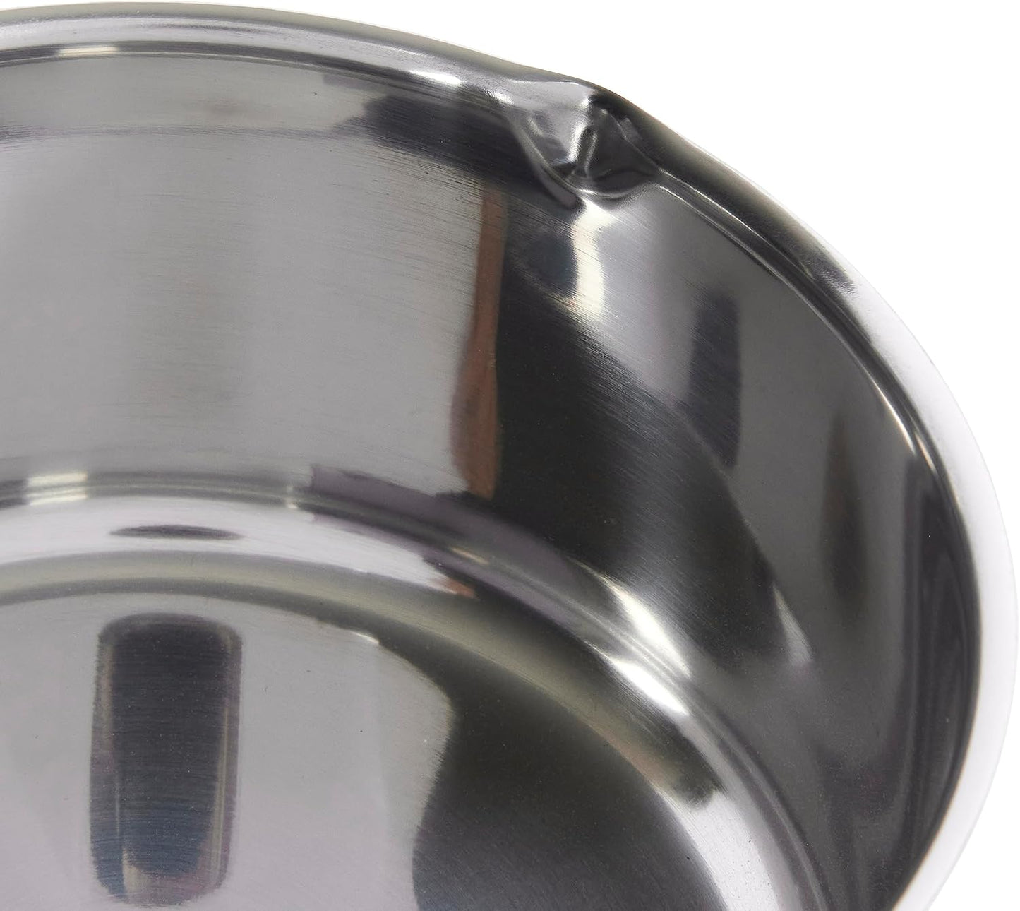 KitchenCraft Induction Milk Pan, Stainless Steel, 14 cm (6''), with Pouring Lip, Silver