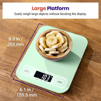 Etekcity Digital Food Kitchen Scale - Accurate Grams & Ounces Measurement for Cooking & Meal Prep | Large Green