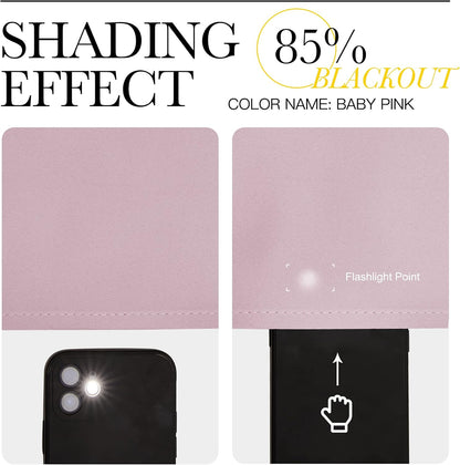 NICETOWN Blackout Curtains - Thermal Insulated Solid Grommet Drapes | Baby Pink, 42 x 63 Inches (1 Pair)