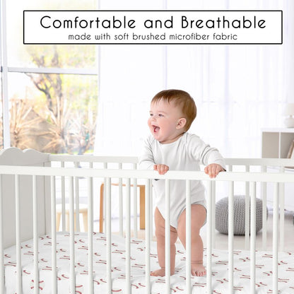 Sweet Jojo Designs 2-Piece Baby Crib Sheets Set (Red and White Baseballs) for Boys, Infant Nursery, Toddler Room - Fitted, Standard Size (Sport, Americana, Classic, Athlete, Sports Theme, Base Ball)