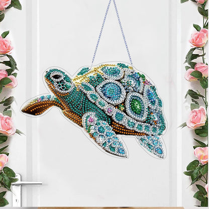 STGLCR Sea Turtle Suncatchers Special Shape Diamond Painting Kits for Beginner,Crystal Rhinestones Diamond Dots Diamond Art DIY Kits for Adults Painting Pendant Ornament for Home Wall Decor 7.8inch
