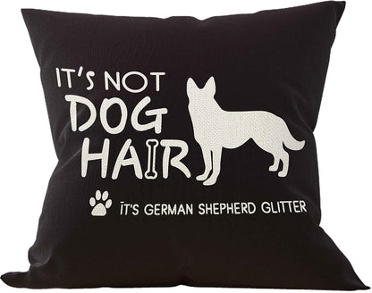 German Shepherd Pillow Covers 18x18 - Gifts for Dog Lovers, Home Decor Glitter Pillow Case