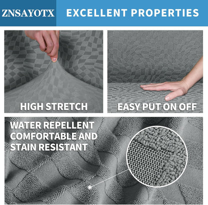 2026 (L:45"-56") ZNSAYOTX Rectangle Ottoman Cover Super Stretch Soft Footrest Slipcover Form Fit, Universal Folding