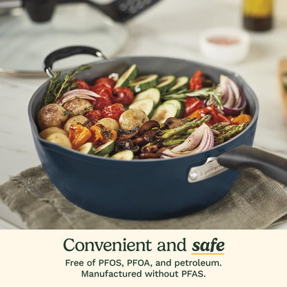 Cuisinart Preferred Pan 4-Pc Set - Nouveau Navy (4.5 Qt. Multi-Purpose Pan w/Cover, Steamer, Slotted Turner)