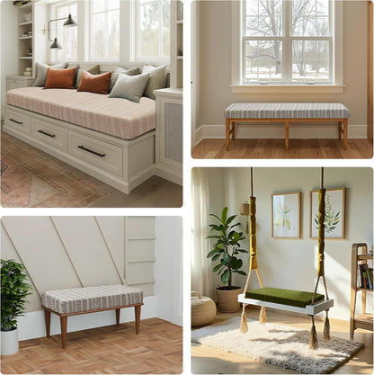 75D Custom Size Bench Cushion, Custom Bench Cushions for Indoor Furniture, Foam Furniture Window Seat Cushion