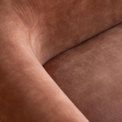 Acanva Luxury Modern Tight Curved Back Velvet Sofa, Minimalist Style Comfy Couch for Living Room Apartment, L-Shape Right Chaise, Tangerine