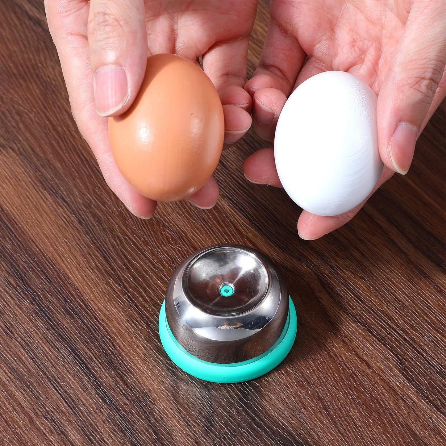 Ouligay Egg Piercer for Raw Eggs, Egg Hole Puncher for Bakery Kitchen Tools, Stainless Steel Egg Poker with Sturdy Base