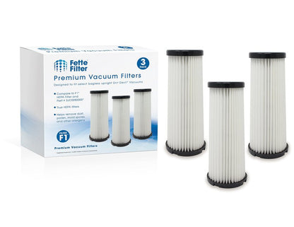 Fette Filter - Vacuum HEPA Filter Compatible with Dirt Devil F1 (F-1) Compare to Part # 3JC0280000, 3-JC0280-000 & 2JC0280000, 2-JC0280-000 (Pack of 3)