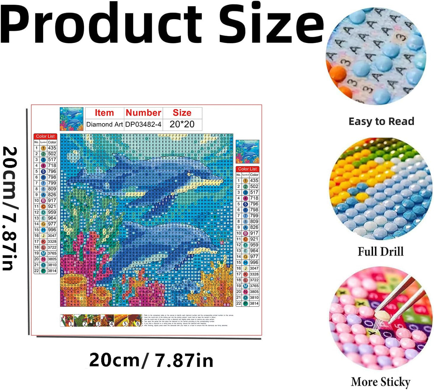 Diamond Painting Kits for Kid - 4 Pack Beach Tortoise Dolphin Jellyfish DIY 5D Animals Diamond Art Kits Full Drill Diamond Dots Paintings with Diamonds Gem Art and Crafts Home Decor Gifts 7.8X7.8 inch