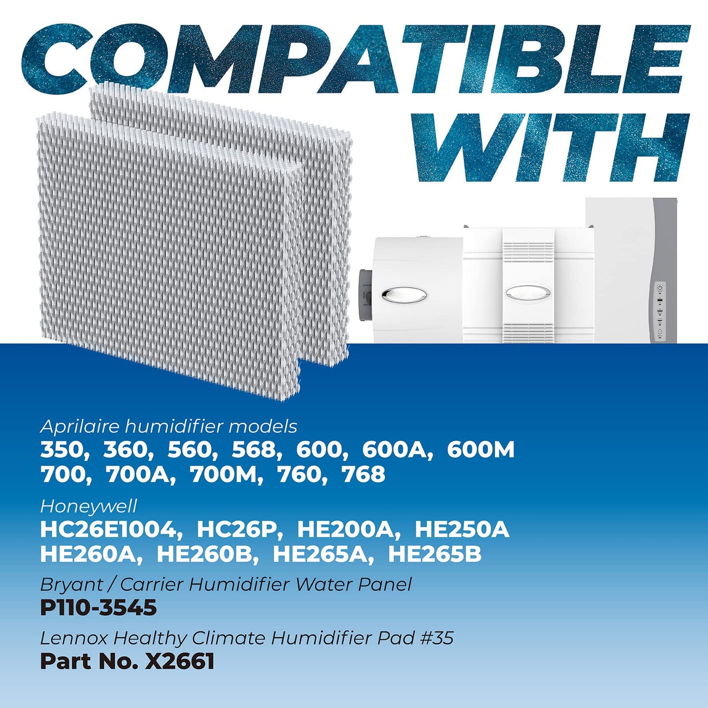 35 Water Panel Humidifier Filter Replacement for Aprilaire 350 560 560A 568 600 600A 600M 700 700A 700M 760 760A ,Model 35 02 Replacement Filter for Aprilaire 600 series,Whole-Home Humidifier Filter