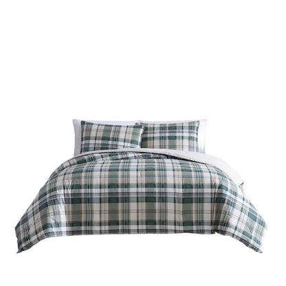 Eddie Bauer - Twin Duvet Cover Set, Soft Cotton Reversible Bedding with Lightweight Feel, 2 Piece Bedding with Matching Pillowcase (Timbers Evergreen)