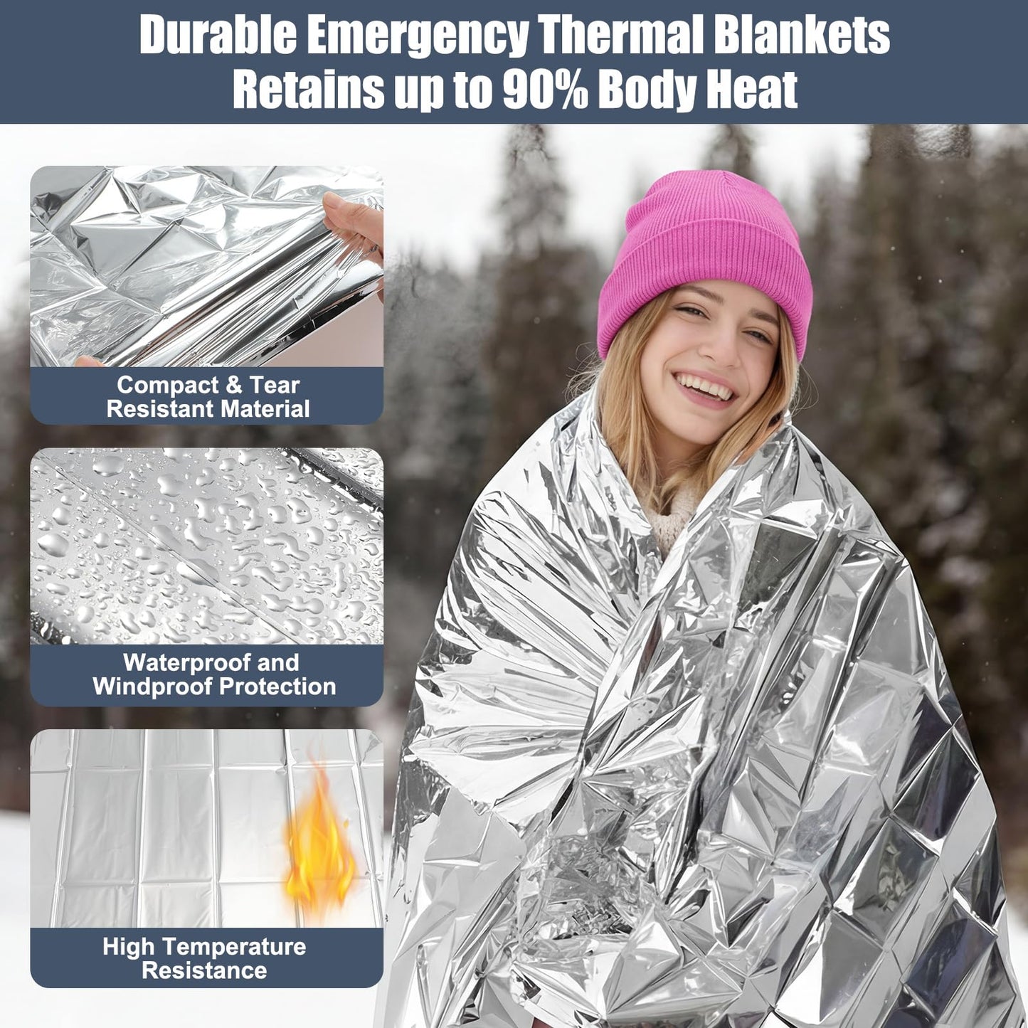 Shyyween Homeless Care Package Supplies Bulk Winter Emergency Blankets Beanies Hat Gloves Scarves Socks Bags for Men Women(6 Colors,300 Pcs)
