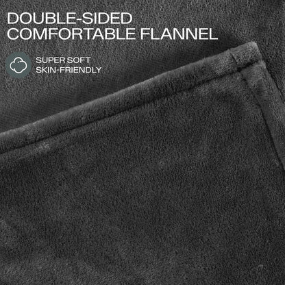 Heated Blanket Twin, Electric Blanket Soft Sherpa Flannel, 10 Hours Auto Shut-off & 8 Fast Heating Levels, Machine Washable ETL Certified, Heating Blanket for Bed & Sofa (62x84 inches, Gray)
