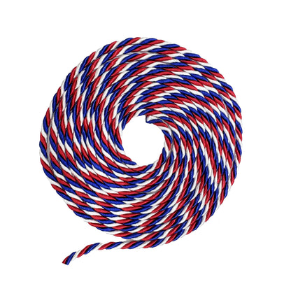 Red/White/Blue 4mm 3/16" Twist Cord – 10 Yards | Decorative Patriotic Trim for Crafts, Sewing, Gift Wrapping, and Home Décor