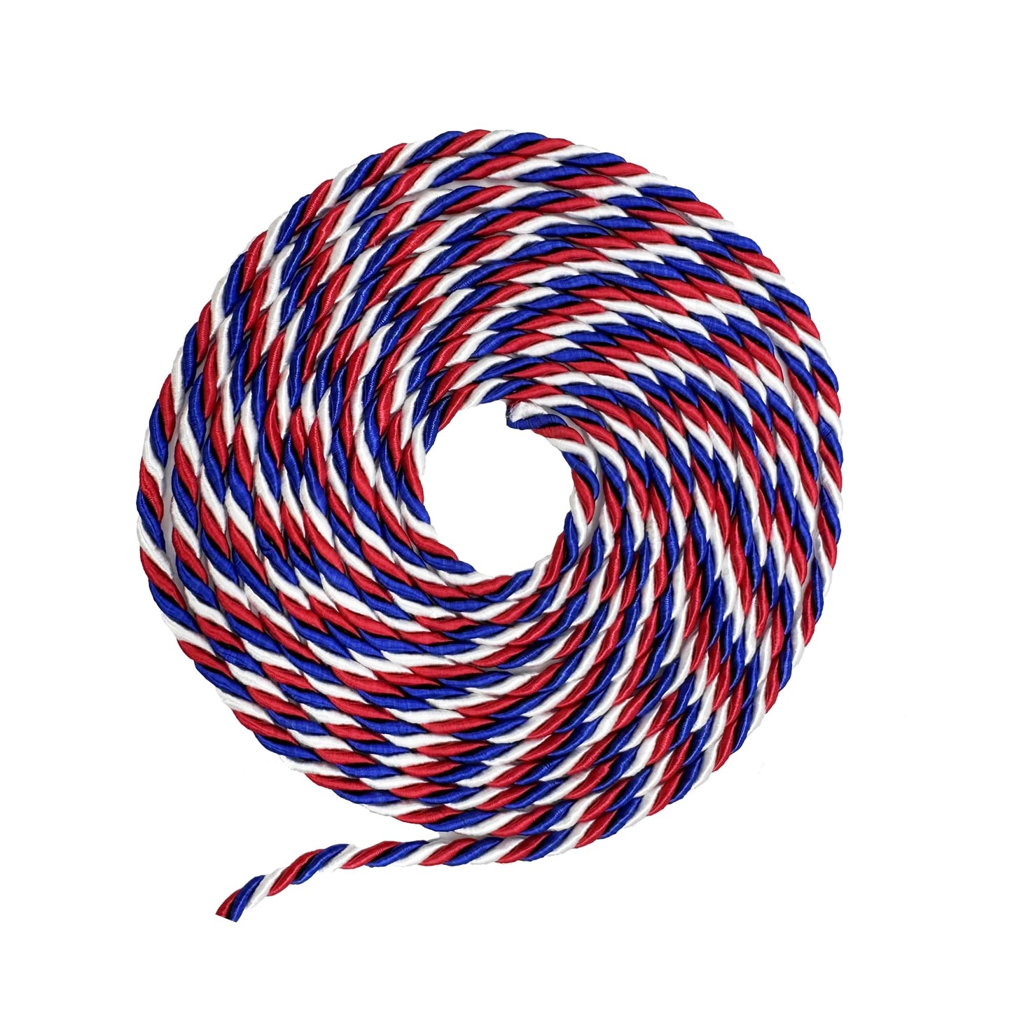 Red/White/Blue 4mm 3/16" Twist Cord – 10 Yards | Decorative Patriotic Trim for Crafts, Sewing, Gift Wrapping, and Home Décor