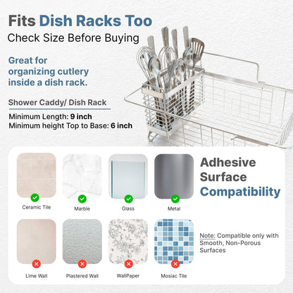 KESOL Stainless Steel Utensil Holder, Utensil Drying Rack with 3 Divided Compartments, Rust-Resistant Utensil Drying Basket, Silverware Drying Basket, Utensil Drainer for Dish Rack