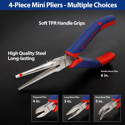 WORKPRO 33PCS Precision Repair Tool Set Includes Pliers Set, Screwdrivers Set, Craft & Utility Knife, Tweezers, Electronic Repair Tool Kit with Pouch for Laptops, Phones, Computer & Gaming Accessories