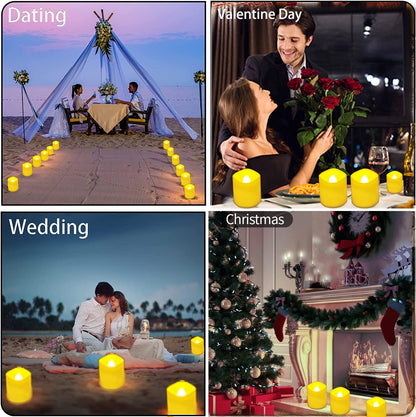Jialine Rechargeable Tea Lights with Remote Timer, Battery Operated Flameless Votive Tea Lights Candles, USB Tealights Candles for Weddings,Parties,Halloween,Home Decor Seasonal Decor(6 Pack)