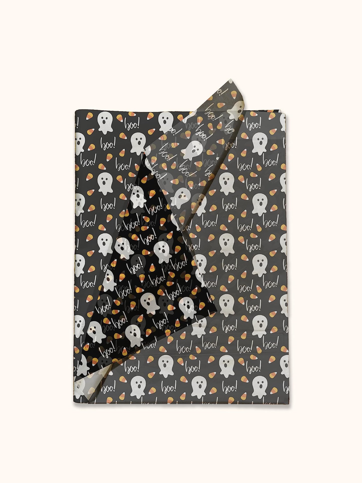 Halloween Ghosts Printed Tissue Paper for Gift Bags or Boxes and Wrapping - Bulk Fall Decorative Art Tissue Paper for Packaging and Gifting | 24 Sheets 20" x 30"