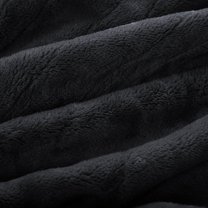 Eydna Electric Heated Blanket Full Size 72"x84",Fast Heating Throw, Soft Plush Microplush for Bed & Couch, 10 Hours Auto Off & 4 Heating Levels, Machine Washable, Gifts for Womens & Family-Black