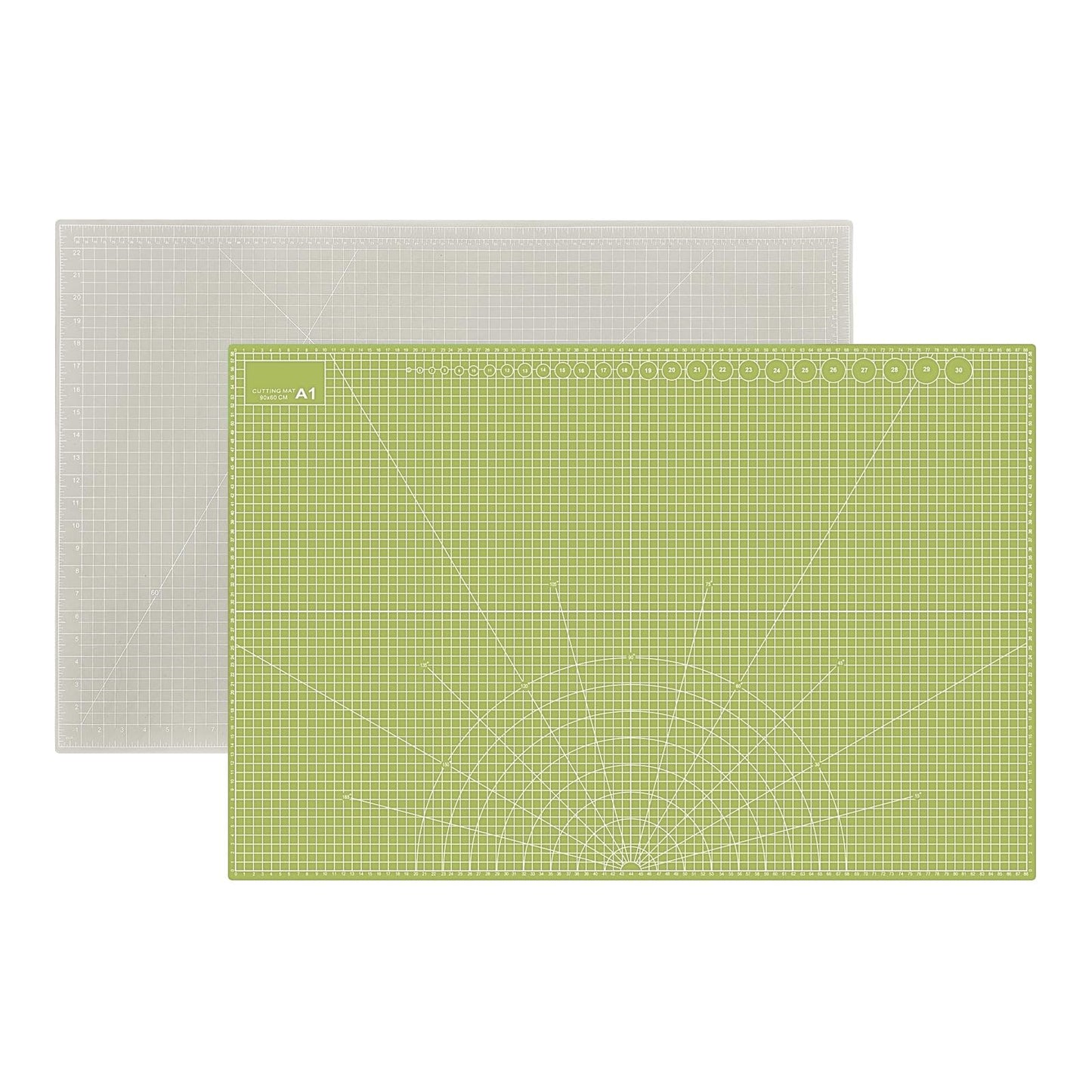 24" x 36" Self Healing Cutting Mat: Double Sided Sewing Cutting Mat Craft Supplies A1 Size for Quilting, Crafts Arts, and Fabric Grey & Green Design (Grey & Green)