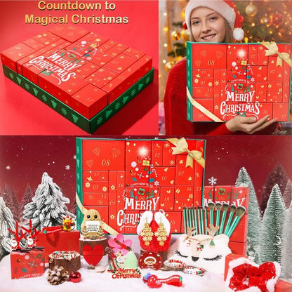 Beauty Advent Calendar 2025 for Teen Girls & Adult Women -24 Days Christmas Countdown Calendar, Fashion and Jewelry Sets Individually Boxed Makeup Surprises, Trend-Infused Gifts for Wife, Mom, Friends