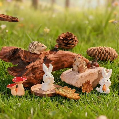 VerdantVibes Fairy Garden Accessories Kit – 16-Piece Miniature Woodland Decor with Pinecone House, Mushroom & Gift Box – Fairy Garden Figurines for Indoor Outdoor Fairy Garden Decorations