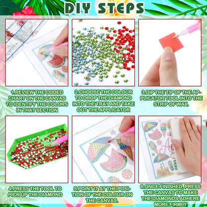 Trandraft 13 Pcs Interchangeable Holiday Diamond Art Kits for Adults 5D Framed Seasonal DIY Diamond Paint with Full Drill Gems for Beginner Monthly Table Craft Gift Decor (Cute Style)