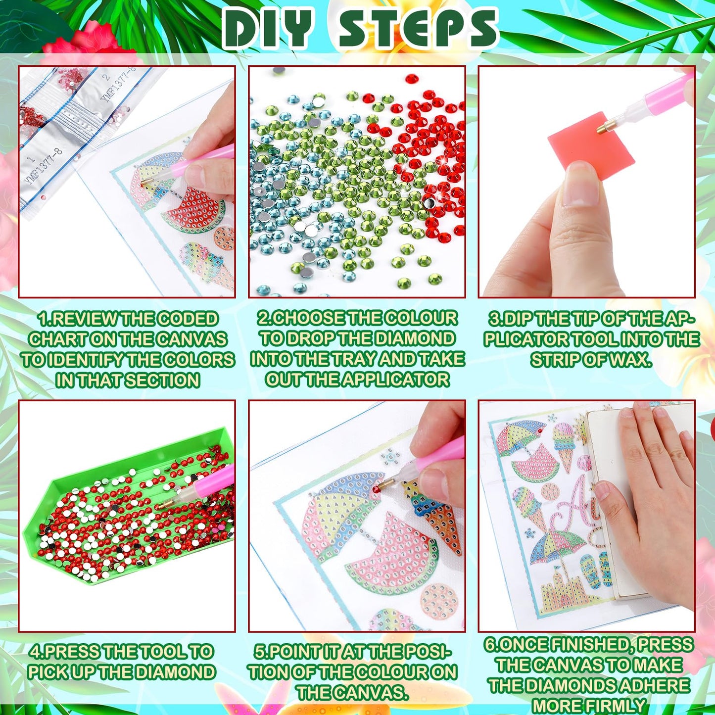 Trandraft 13 Pcs Interchangeable Holiday Diamond Art Kits for Adults 5D Framed Seasonal DIY Diamond Paint with Full Drill Gems for Beginner Monthly Table Craft Gift Decor (Cute Style)