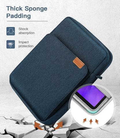 MoKo 15 Inch Laptop Sleeve Bag Fits MacBook Air 15" M2 2023, MacBook Pro 14" M2 2023, Galaxy Tab S9 Utra 14.6" 2023, Handle Carrying Case with Shoulder Strap, Indigo