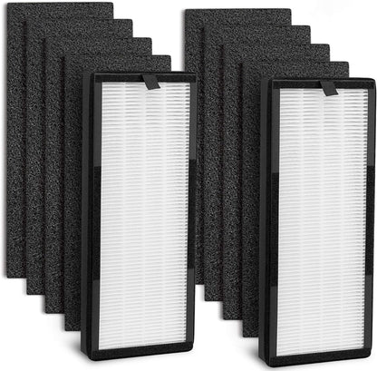 VEVA HEPA Replacement Filter - 2 HEPA & 8 Activated Carbon Pre-Filters | 2+ Year Supply for Air Purifier