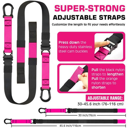 Home Resistance Training Kit, Suspension Trainer Straps with Adjustable Extension, Door Anchor, and Carry Bag – Strength Training Equipment for Full Body Bodyweight Workouts at Home or Outdoors