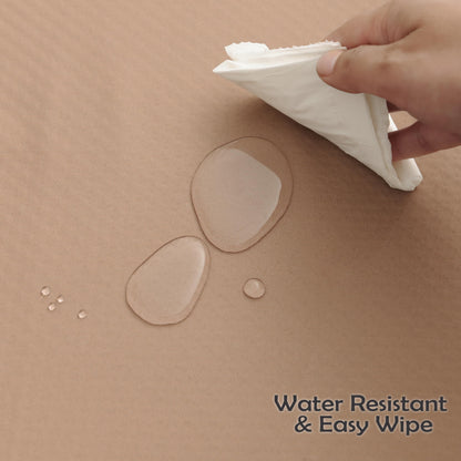 Baby Splat Mat for Under High Chair/Arts/Crafts, Triluby 51" Waterproof Non Slip Food Splash Mat for Eating Mess, Washable Weaning Mat Reusable Spill Floor Protector (Brown)