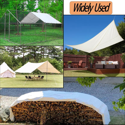 11.3 6.3 (2 Pack) Chicken Coop Cover Waterproof and UV, * FT Chicken Run Cover for Winter with Ball Bungees Cords