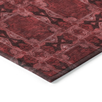 Addison Rugs Chantille ACN564 Red 9' x 12 Indoor Outdoor Area Rug, Stain Resistant, Machine Washable, Non Shedding, Bedroom, Living Room, Dining Room, Kitchen Rug