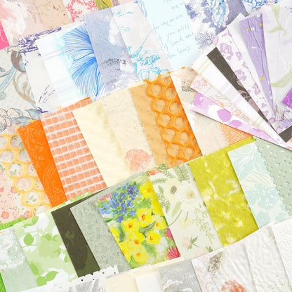 Floral Scrapbook Paper Set, 160 Sheets, 10 Color Themes, Textured Paper and Mesh Fabric for Junk Journal Supplies, Scrapbook Supplies, Bullet Journal, Card Making and Gift Wrapping, 4.72 x 3.14 in
