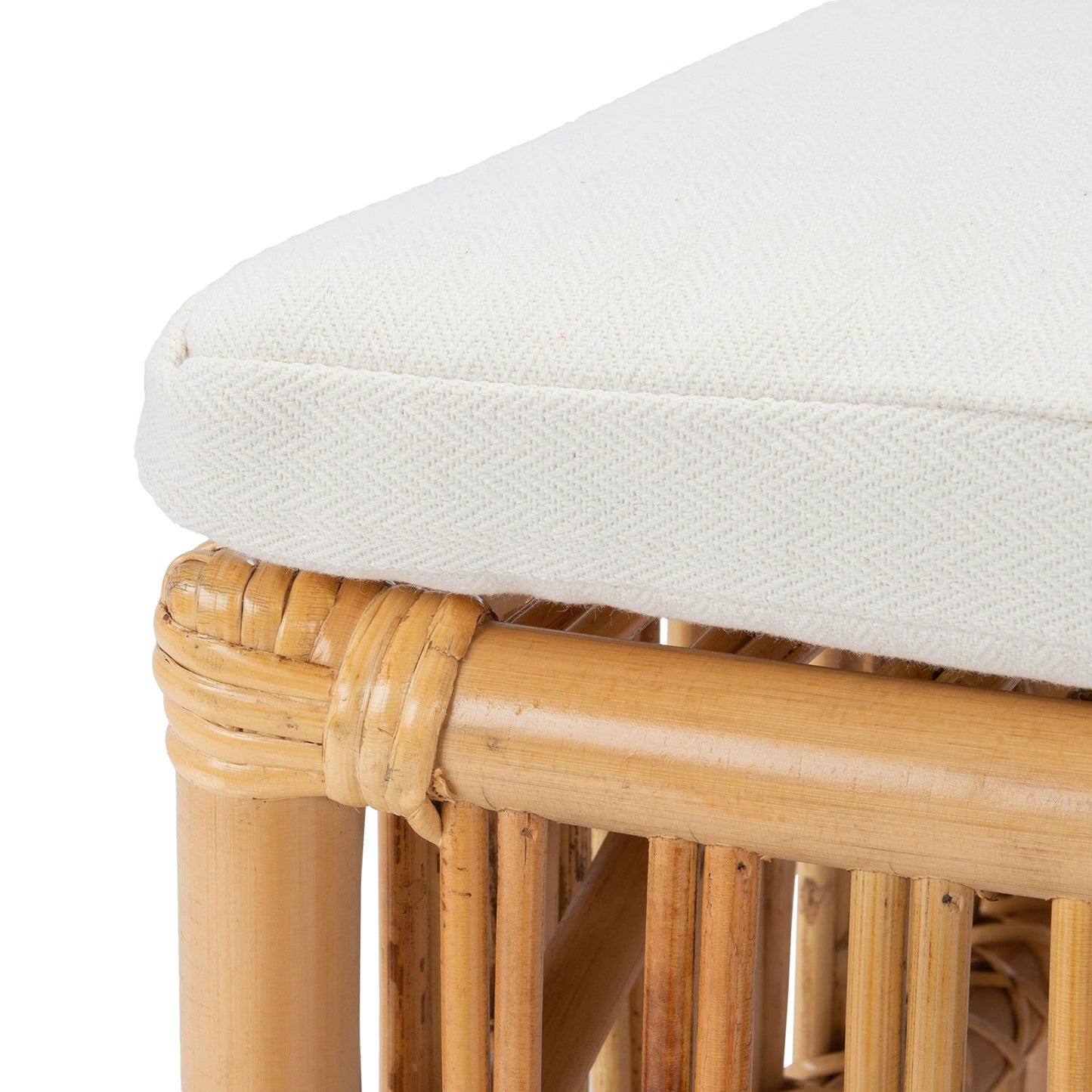 Safavieh Home Collection Erika Rattan Cushion (Set of 2) Accent Chair, Natural/White