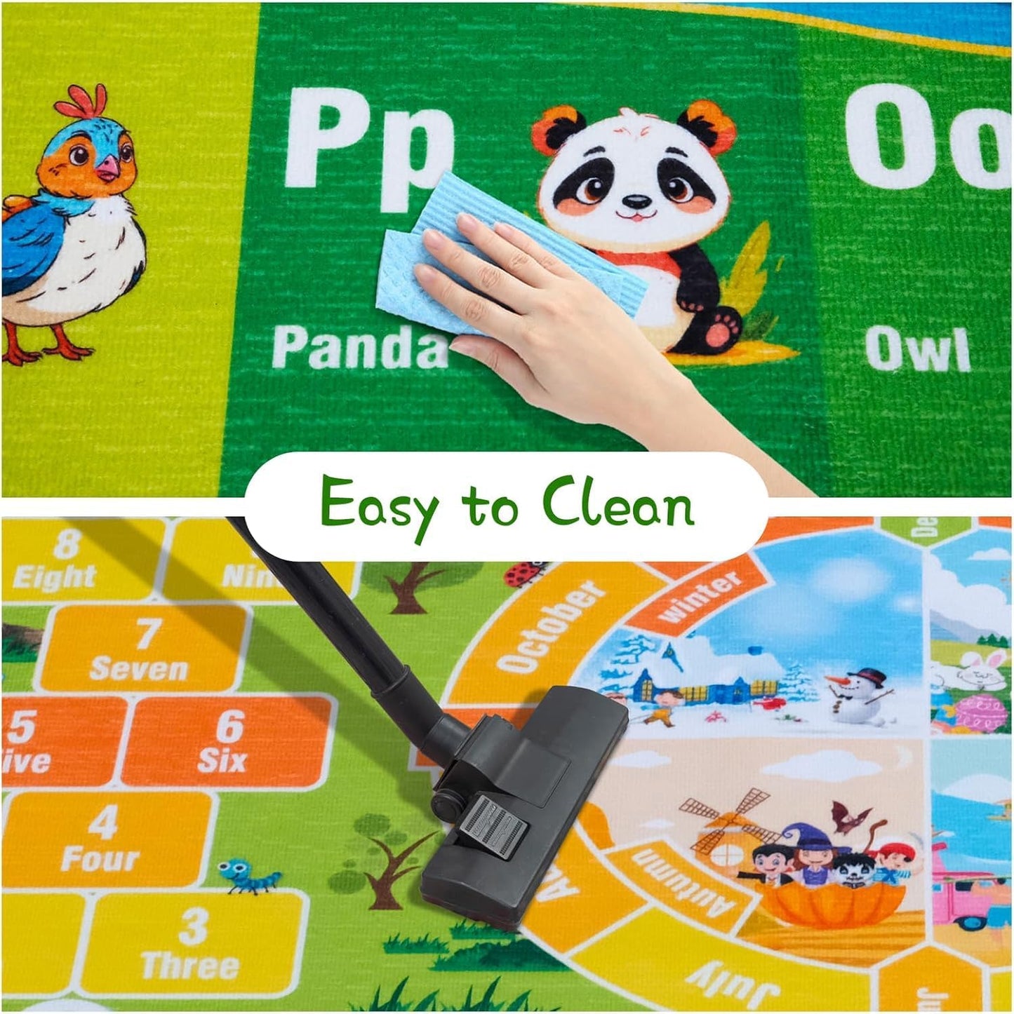 3'x 5' Shapes,(3x5 ABC Carpet, Kids Rug for Playroom Classroom Bedroom, Educational Learning Play Mat with Alphabet