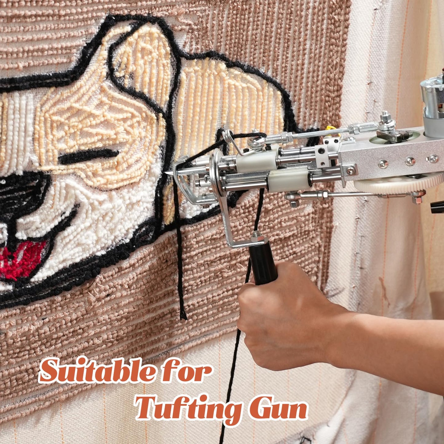 BESGEER 80" × 80" Tufting Cloth with Marked Lines - Monks Cloth for Rug tufting kit, Primary Tufting Cloth for Cut and Loop Pile Tufting Guns, Rug-Punch