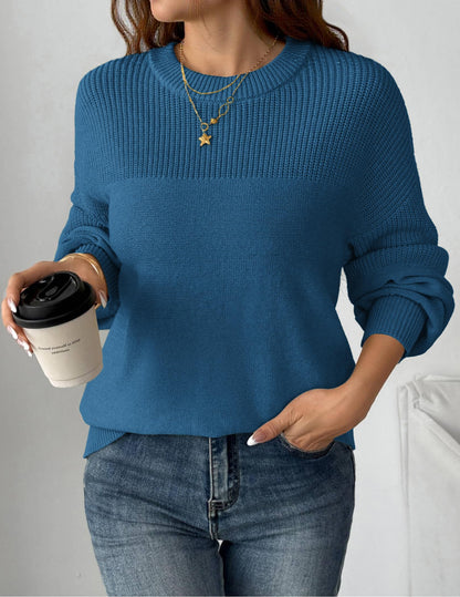Zeagoo Women's 2025 Fall Chunky Knit Sweater Oversized Crewneck Long Sleeve Winter Cotton Pullover Sweaters Jumper Tops
