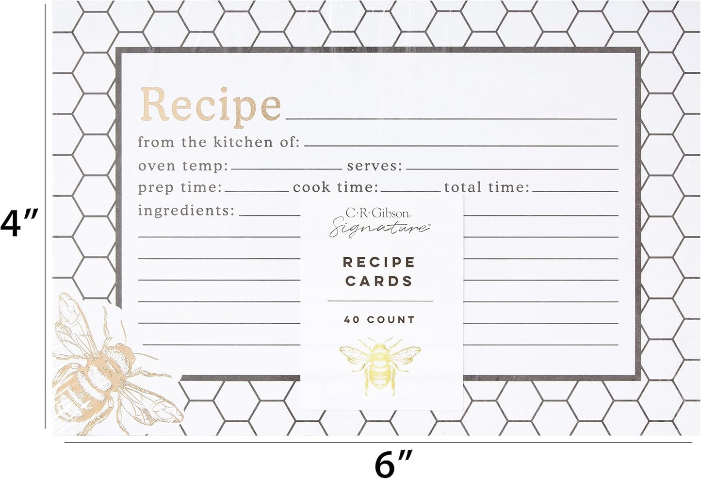 C.R. Gibson Honeycomb Hive Recipe Cards (Q12-25361)