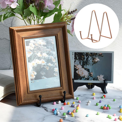 uxcell Plate Stand for Display, 5Pcs 4.3 Inch Iron Easel Holder for Decorative Plates and Photos