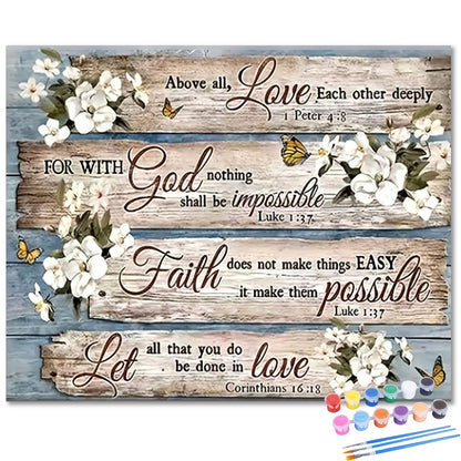 HMZephitiquc Christian Paint by Number for Adults, Religious Paint by Numbers Kit for Adults Beginner, Painting by Numbers, Easy Oil DIY Crafts for Gift Home Decor 16x20 in