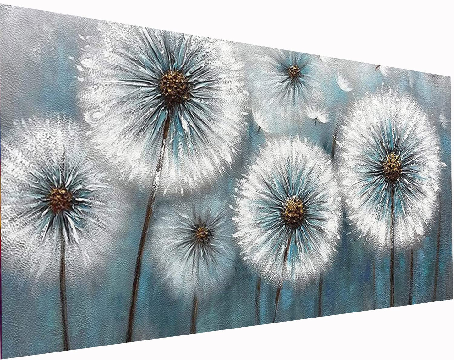 YALKIN 5D Large Diamond Painting Kits for Adults (35.4x15.7inch), Dandelion Flower Full Round Drill Nature Gem Arts Paint by Diamonds Kits Diamond Art Kits for Home Wall Decor Relax Gift
