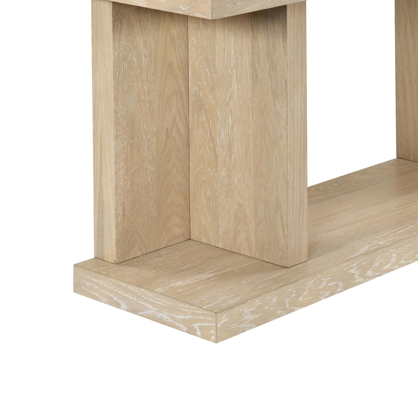 SAFAVIEH Couture Collection – Claramay Natural Cerused Oak Console Table, Modern Wood Entryway & Living Room Accent (SFV2223A)