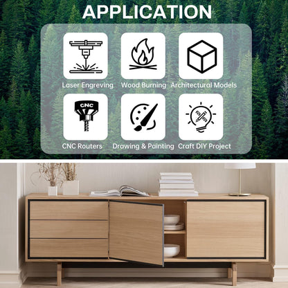 6 Pack Plywood Sheets, 8" x 11.8"x 0.2" Basswood Sheets, 5mm Basswood Craft Wood Sheet, Unfinished Wood Boards Blanks for Laser Cutting, Engraving, Burning, Crafts （21 * 30 * 0.5cm）