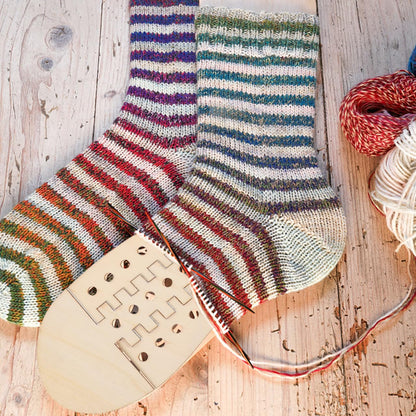 PACKOVE Wooden Sock Blockers Hand Knit Sock Form Knitting Sock Blocker Wooden Sock Knitting Tool Stocking Display Molds DIY Sock Blockers