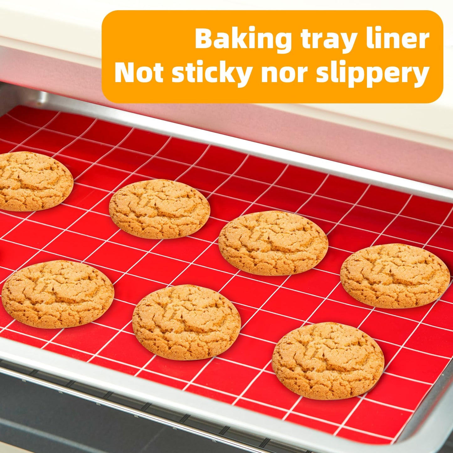 EuChoiz Silicone Baking Mat Roll 16IN*5FT Free Cutting, Non-Slip Pastry Mat, Non-Stick Reusable Air Fryer Liner, Oven Liners, Freeze Dryer Mat, Easily Cut to Size Fit All Ovens Pans Tins Dishes