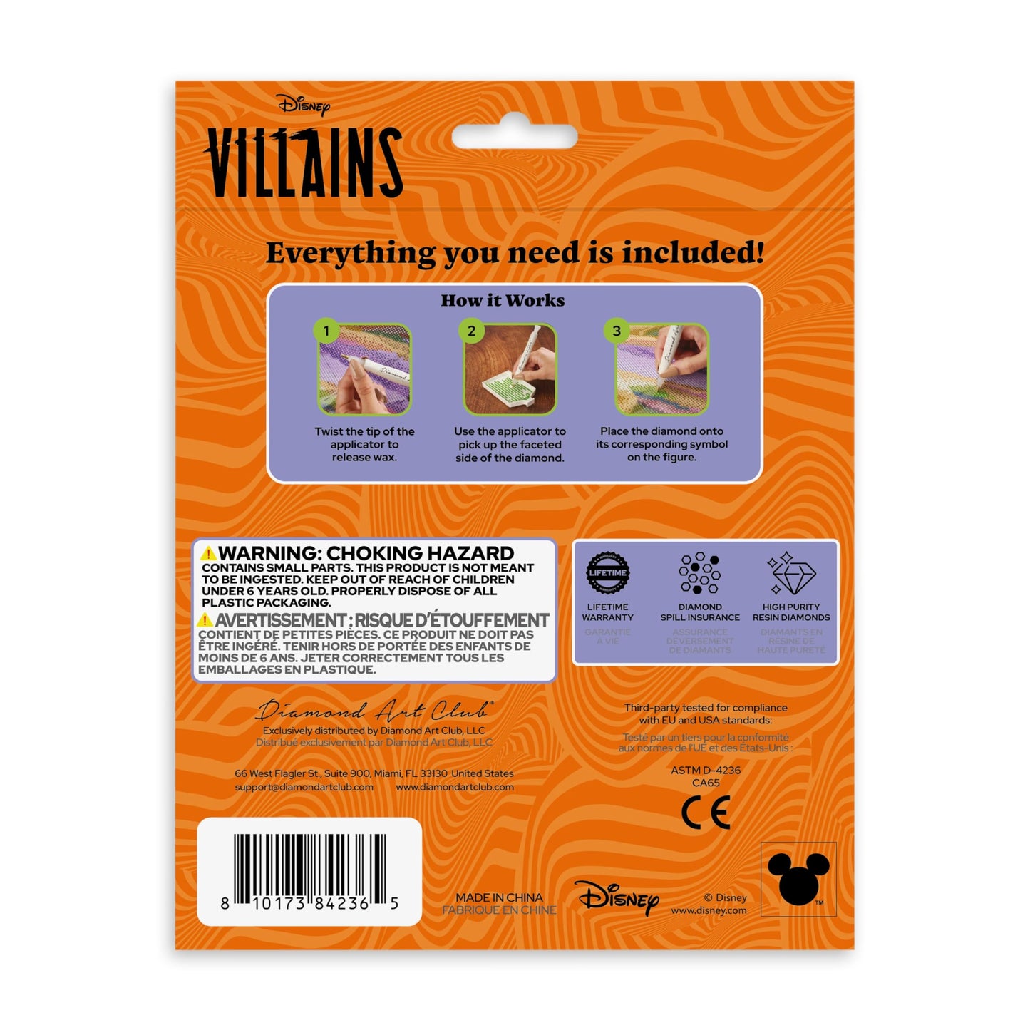DIAMOND ART CLUB Sparkle Pals – Ursula's Wicked Waves, Diamond Painting Kit, Fun DIY Crafts for Adults, Diamond Art Craft for Beginners, 4.1" x 5.5"